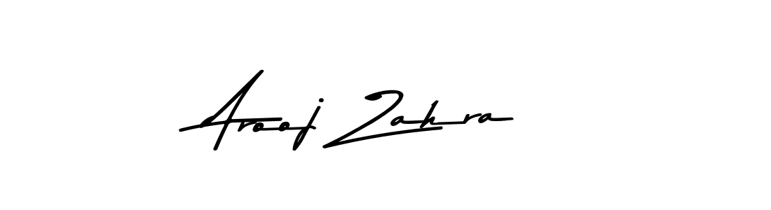 How to make Arooj Zahra name signature. Use Asem Kandis PERSONAL USE style for creating short signs online. This is the latest handwritten sign. Arooj Zahra signature style 9 images and pictures png