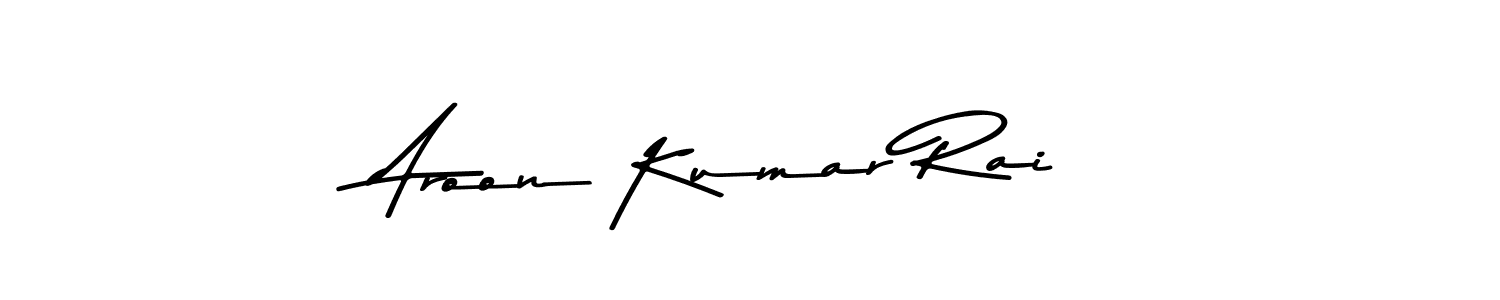 Make a beautiful signature design for name Aroon Kumar Rai. With this signature (Asem Kandis PERSONAL USE) style, you can create a handwritten signature for free. Aroon Kumar Rai signature style 9 images and pictures png