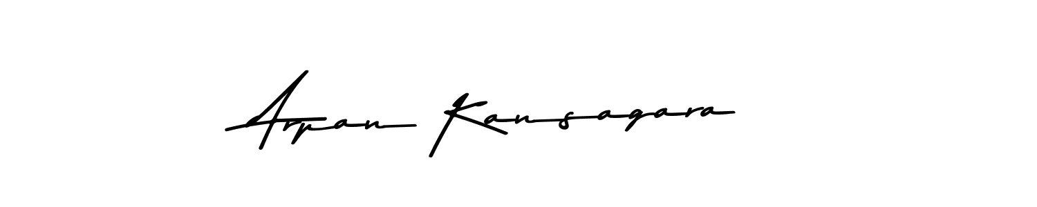 Make a beautiful signature design for name Arpan Kansagara. With this signature (Asem Kandis PERSONAL USE) style, you can create a handwritten signature for free. Arpan Kansagara signature style 9 images and pictures png