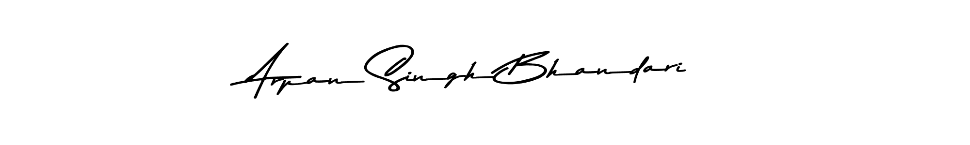 The best way (Asem Kandis PERSONAL USE) to make a short signature is to pick only two or three words in your name. The name Arpan Singh Bhandari include a total of six letters. For converting this name. Arpan Singh Bhandari signature style 9 images and pictures png