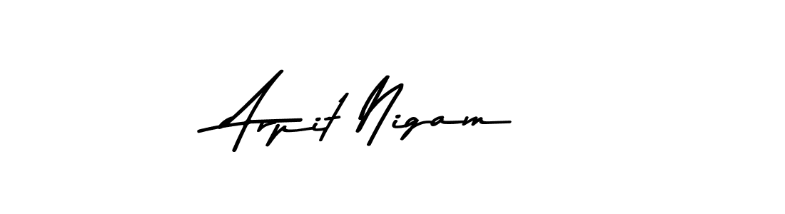 Create a beautiful signature design for name Arpit Nigam. With this signature (Asem Kandis PERSONAL USE) fonts, you can make a handwritten signature for free. Arpit Nigam signature style 9 images and pictures png