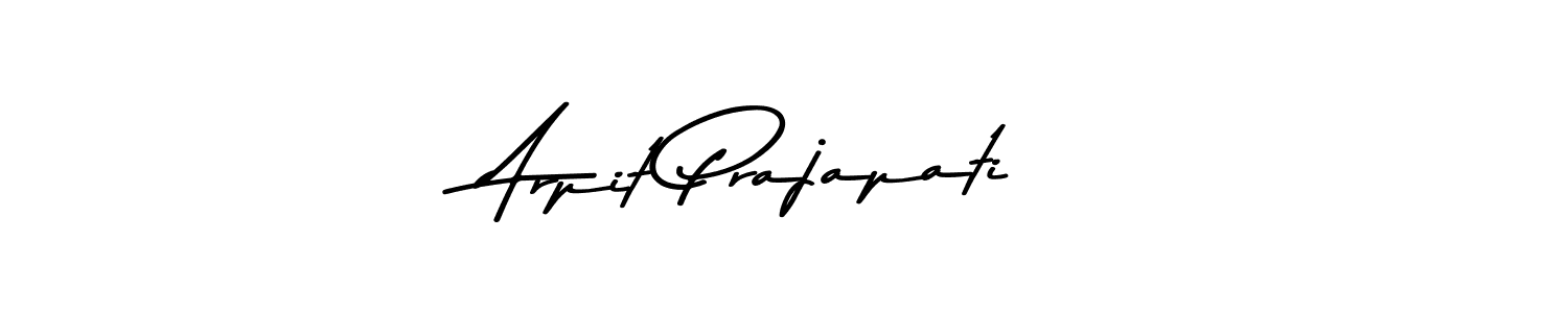 Create a beautiful signature design for name Arpit Prajapati. With this signature (Asem Kandis PERSONAL USE) fonts, you can make a handwritten signature for free. Arpit Prajapati signature style 9 images and pictures png