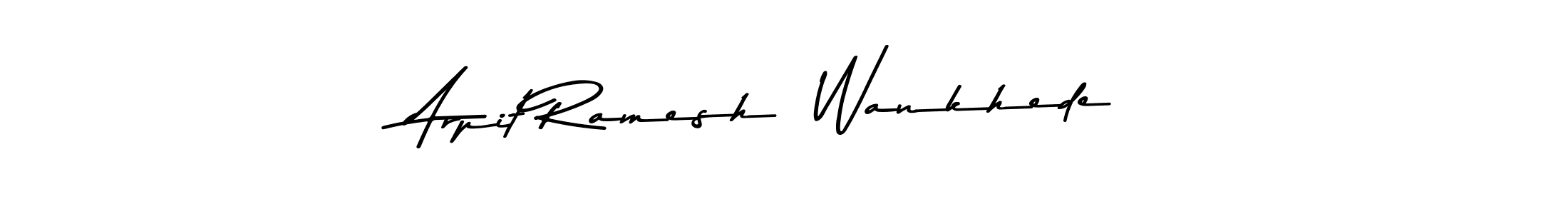 How to make Arpit Ramesh  Wankhede name signature. Use Asem Kandis PERSONAL USE style for creating short signs online. This is the latest handwritten sign. Arpit Ramesh  Wankhede signature style 9 images and pictures png