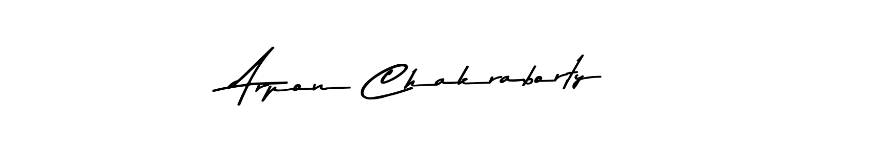 Create a beautiful signature design for name Arpon Chakraborty. With this signature (Asem Kandis PERSONAL USE) fonts, you can make a handwritten signature for free. Arpon Chakraborty signature style 9 images and pictures png