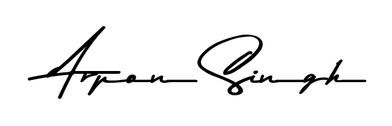 Generate high-definition signature styles for Arpon Singh. The Asem Kandis PERSONAL USE typeface ensures crisp legibility and sophisticated design. Arpon Singh signature style 9 images and pictures png