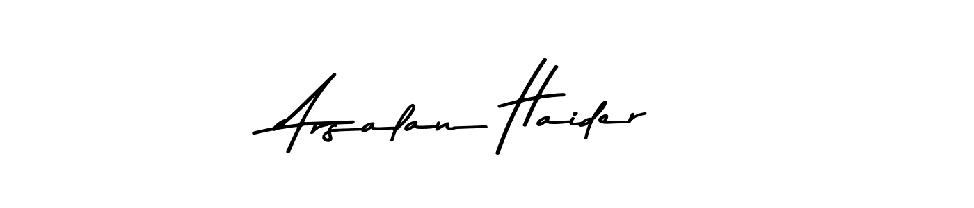 Design your own signature with our free online signature maker. With this signature software, you can create a handwritten (Asem Kandis PERSONAL USE) signature for name Arsalan Haider. Arsalan Haider signature style 9 images and pictures png