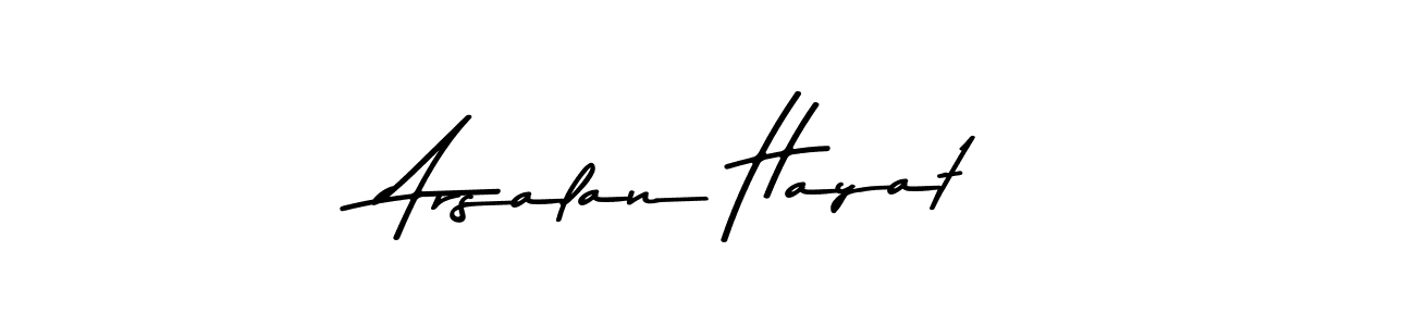 How to make Arsalan Hayat name signature. Use Asem Kandis PERSONAL USE style for creating short signs online. This is the latest handwritten sign. Arsalan Hayat signature style 9 images and pictures png