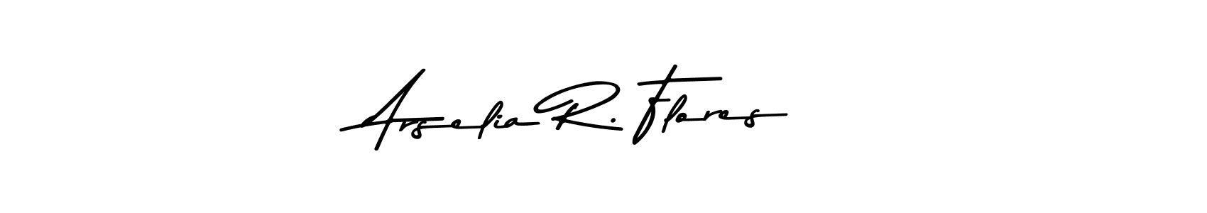 This is the best signature style for the Arselia R. Flores name. Also you like these signature font (Asem Kandis PERSONAL USE). Mix name signature. Arselia R. Flores signature style 9 images and pictures png