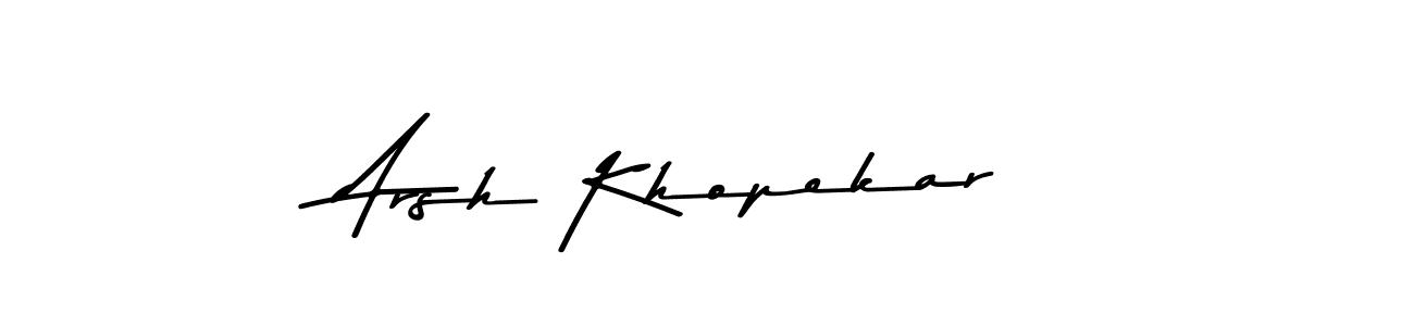Make a short Arsh Khopekar signature style. Manage your documents anywhere anytime using Asem Kandis PERSONAL USE. Create and add eSignatures, submit forms, share and send files easily. Arsh Khopekar signature style 9 images and pictures png