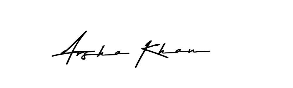 Create a beautiful signature design for name Arsha Khan. With this signature (Asem Kandis PERSONAL USE) fonts, you can make a handwritten signature for free. Arsha Khan signature style 9 images and pictures png
