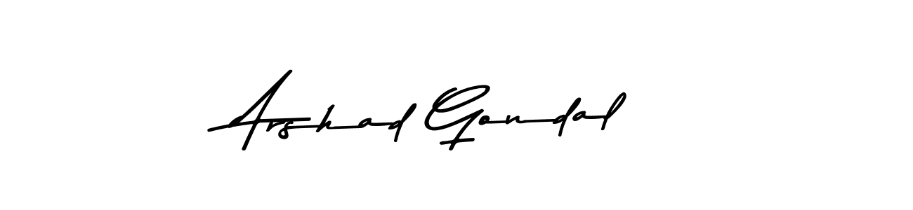 Use a signature maker to create a handwritten signature online. With this signature software, you can design (Asem Kandis PERSONAL USE) your own signature for name Arshad Gondal. Arshad Gondal signature style 9 images and pictures png