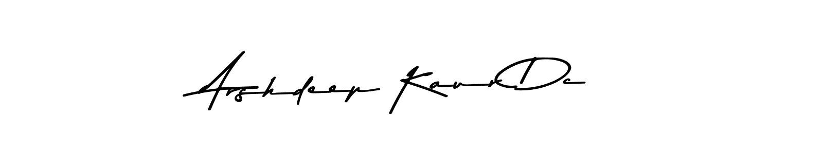 Use a signature maker to create a handwritten signature online. With this signature software, you can design (Asem Kandis PERSONAL USE) your own signature for name Arshdeep Kaur Dc. Arshdeep Kaur Dc signature style 9 images and pictures png