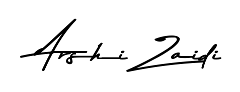 Quickly download Arshi Zaidi name signature in high-resolution PNG using Asem Kandis PERSONAL USE style. Ready to insert into PDFs and online applications. Arshi Zaidi signature style 9 images and pictures png