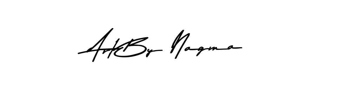 How to make Art By Nagma name signature. Use Asem Kandis PERSONAL USE style for creating short signs online. This is the latest handwritten sign. Art By Nagma signature style 9 images and pictures png