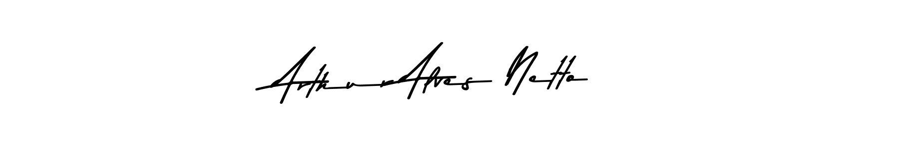How to make Arthur Alves Netto name signature. Use Asem Kandis PERSONAL USE style for creating short signs online. This is the latest handwritten sign. Arthur Alves Netto signature style 9 images and pictures png