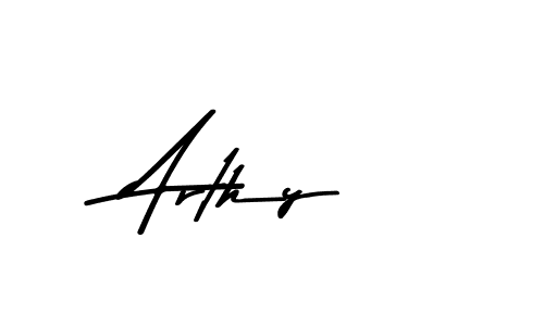 Create a beautiful signature design for name Arthy. With this signature (Asem Kandis PERSONAL USE) fonts, you can make a handwritten signature for free. Arthy signature style 9 images and pictures png