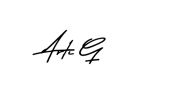 Design your own signature with our free online signature maker. With this signature software, you can create a handwritten (Asem Kandis PERSONAL USE) signature for name Arti G. Arti G signature style 9 images and pictures png