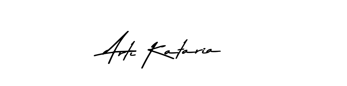 How to make Arti Kataria name signature. Use Asem Kandis PERSONAL USE style for creating short signs online. This is the latest handwritten sign. Arti Kataria signature style 9 images and pictures png