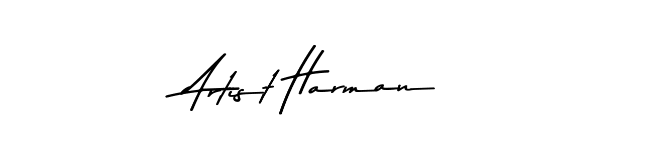 How to make Artist Harman name signature. Use Asem Kandis PERSONAL USE style for creating short signs online. This is the latest handwritten sign. Artist Harman signature style 9 images and pictures png