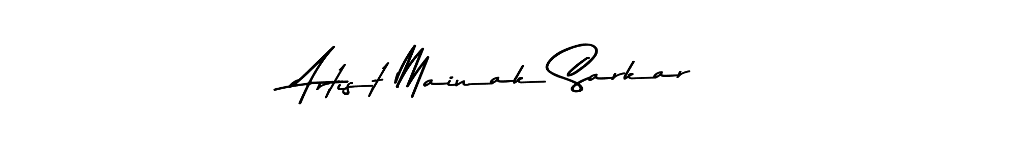 How to make Artist Mainak Sarkar name signature. Use Asem Kandis PERSONAL USE style for creating short signs online. This is the latest handwritten sign. Artist Mainak Sarkar signature style 9 images and pictures png