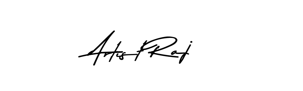 Make a beautiful signature design for name Artist Raj. With this signature (Asem Kandis PERSONAL USE) style, you can create a handwritten signature for free. Artist Raj signature style 9 images and pictures png