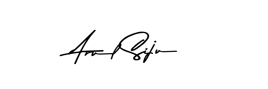 The best way (Asem Kandis PERSONAL USE) to make a short signature is to pick only two or three words in your name. The name Arul Siju include a total of six letters. For converting this name. Arul Siju signature style 9 images and pictures png