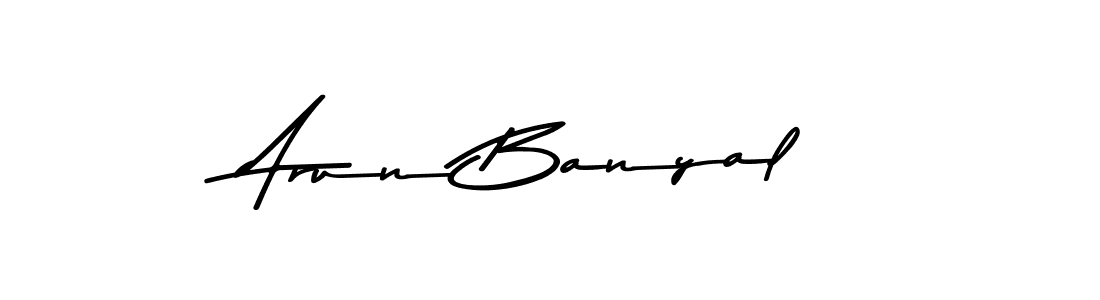Arun Banyal stylish signature style. Best Handwritten Sign (Asem Kandis PERSONAL USE) for my name. Handwritten Signature Collection Ideas for my name Arun Banyal. Arun Banyal signature style 9 images and pictures png
