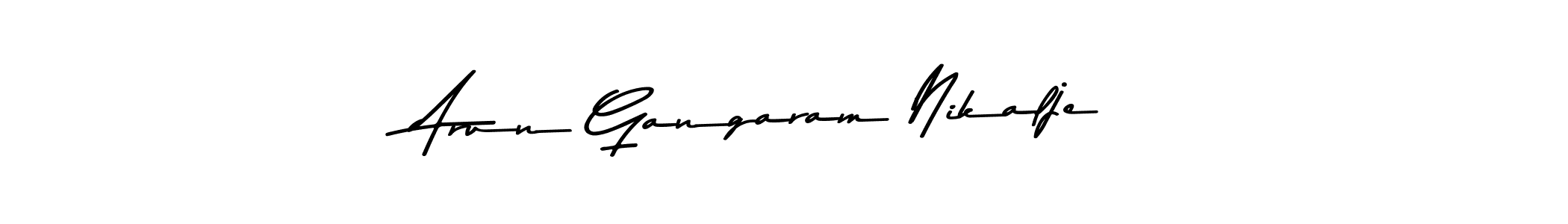 Also You can easily find your signature by using the search form. We will create Arun Gangaram Nikalje name handwritten signature images for you free of cost using Asem Kandis PERSONAL USE sign style. Arun Gangaram Nikalje signature style 9 images and pictures png