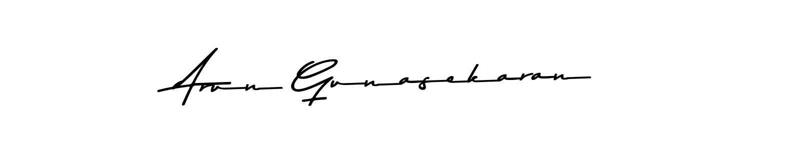 Design your own signature with our free online signature maker. With this signature software, you can create a handwritten (Asem Kandis PERSONAL USE) signature for name Arun Gunasekaran. Arun Gunasekaran signature style 9 images and pictures png