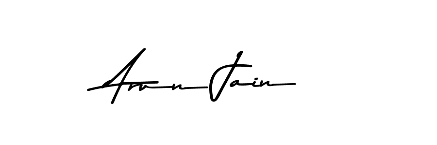 Create a beautiful signature design for name Arun Jain. With this signature (Asem Kandis PERSONAL USE) fonts, you can make a handwritten signature for free. Arun Jain signature style 9 images and pictures png
