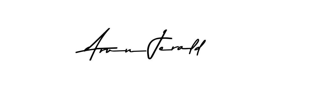 Here are the top 10 professional signature styles for the name Arun Jerald. These are the best autograph styles you can use for your name. Arun Jerald signature style 9 images and pictures png