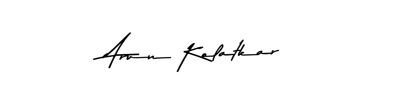 How to make Arun Kolatkar name signature. Use Asem Kandis PERSONAL USE style for creating short signs online. This is the latest handwritten sign. Arun Kolatkar signature style 9 images and pictures png