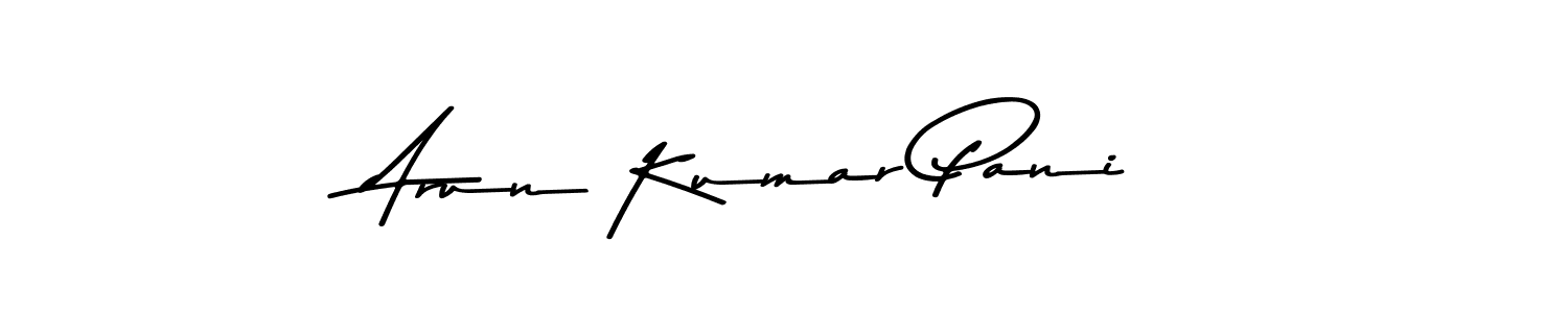 How to make Arun Kumar Pani name signature. Use Asem Kandis PERSONAL USE style for creating short signs online. This is the latest handwritten sign. Arun Kumar Pani signature style 9 images and pictures png