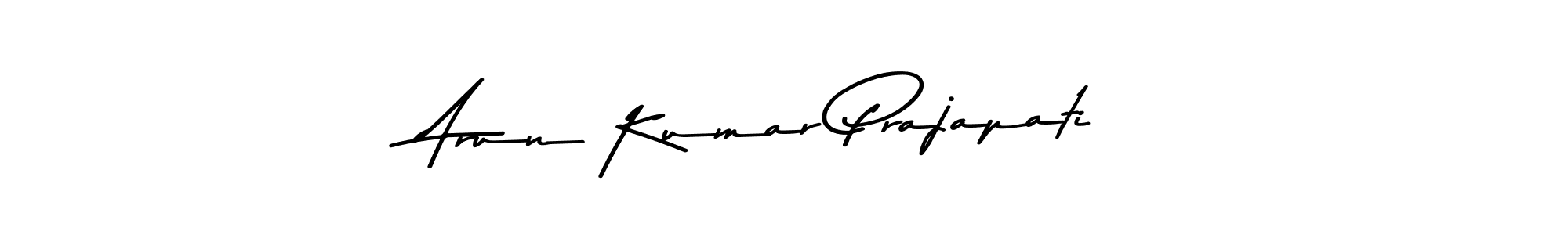 Create a beautiful signature design for name Arun Kumar Prajapati. With this signature (Asem Kandis PERSONAL USE) fonts, you can make a handwritten signature for free. Arun Kumar Prajapati signature style 9 images and pictures png