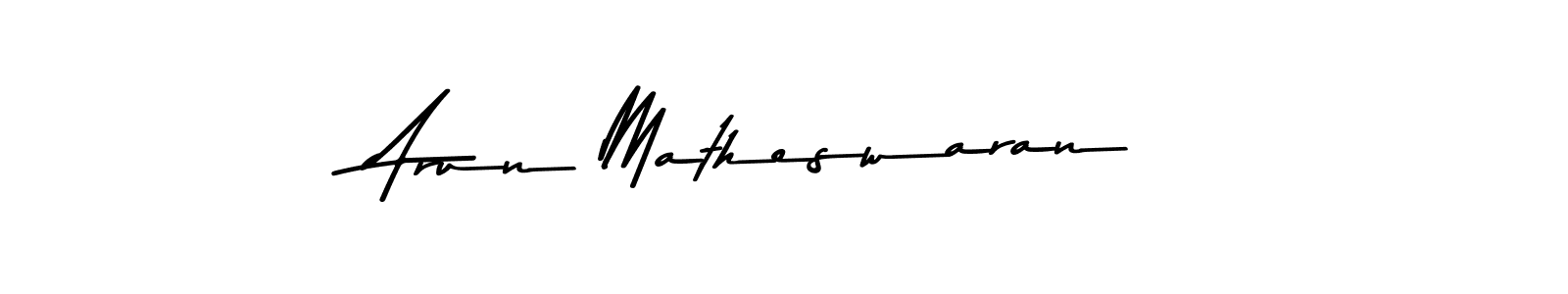 Design your own signature with our free online signature maker. With this signature software, you can create a handwritten (Asem Kandis PERSONAL USE) signature for name Arun Matheswaran. Arun Matheswaran signature style 9 images and pictures png