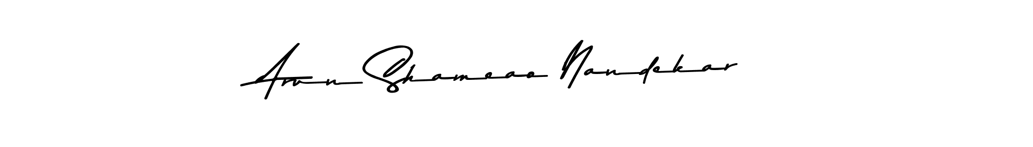 You can use this online signature creator to create a handwritten signature for the name Arun Shameao Nandekar. This is the best online autograph maker. Arun Shameao Nandekar signature style 9 images and pictures png