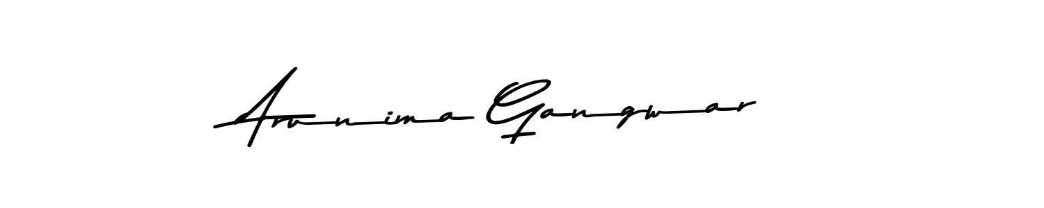 How to make Arunima Gangwar name signature. Use Asem Kandis PERSONAL USE style for creating short signs online. This is the latest handwritten sign. Arunima Gangwar signature style 9 images and pictures png