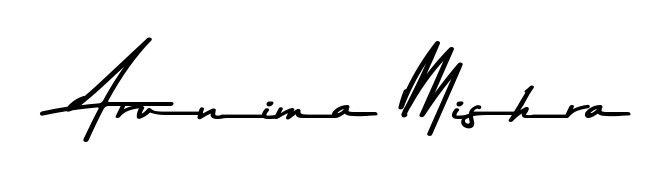 The Asem Kandis PERSONAL USE font transforms the name Arunima Mishra into an executive sign with sharp precision and distinguished character. Arunima Mishra signature style 9 images and pictures png