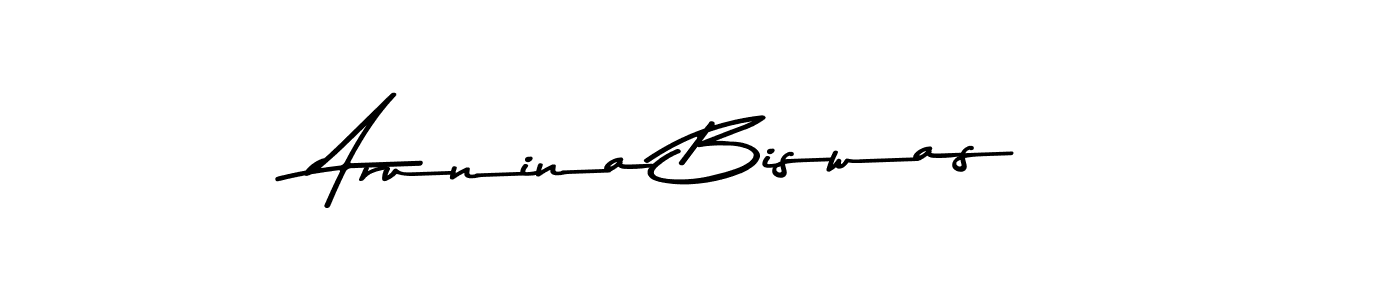 The best way (Asem Kandis PERSONAL USE) to make a short signature is to pick only two or three words in your name. The name Arunina Biswas include a total of six letters. For converting this name. Arunina Biswas signature style 9 images and pictures png
