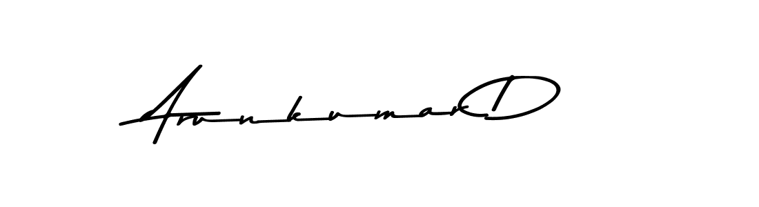 Design your own signature with our free online signature maker. With this signature software, you can create a handwritten (Asem Kandis PERSONAL USE) signature for name Arunkumar D. Arunkumar D signature style 9 images and pictures png