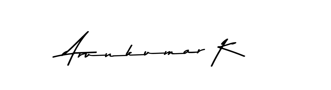 Design your own signature with our free online signature maker. With this signature software, you can create a handwritten (Asem Kandis PERSONAL USE) signature for name Arunkumar K. Arunkumar K signature style 9 images and pictures png