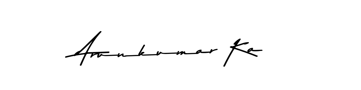 How to make Arunkumar Ka name signature. Use Asem Kandis PERSONAL USE style for creating short signs online. This is the latest handwritten sign. Arunkumar Ka signature style 9 images and pictures png