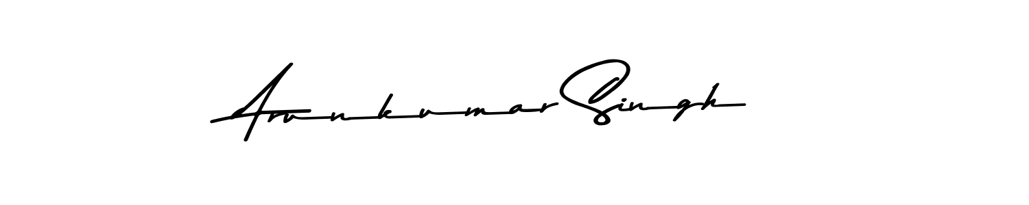 Create a beautiful signature design for name Arunkumar Singh. With this signature (Asem Kandis PERSONAL USE) fonts, you can make a handwritten signature for free. Arunkumar Singh signature style 9 images and pictures png