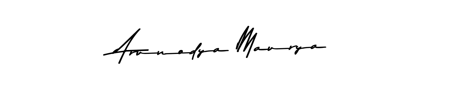 Design your own signature with our free online signature maker. With this signature software, you can create a handwritten (Asem Kandis PERSONAL USE) signature for name Arunodya Maurya. Arunodya Maurya signature style 9 images and pictures png