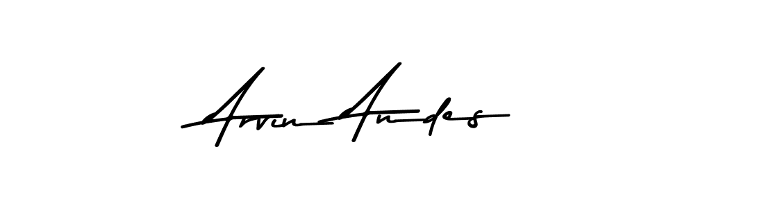 Make a beautiful signature design for name Arvin Andes. With this signature (Asem Kandis PERSONAL USE) style, you can create a handwritten signature for free. Arvin Andes signature style 9 images and pictures png