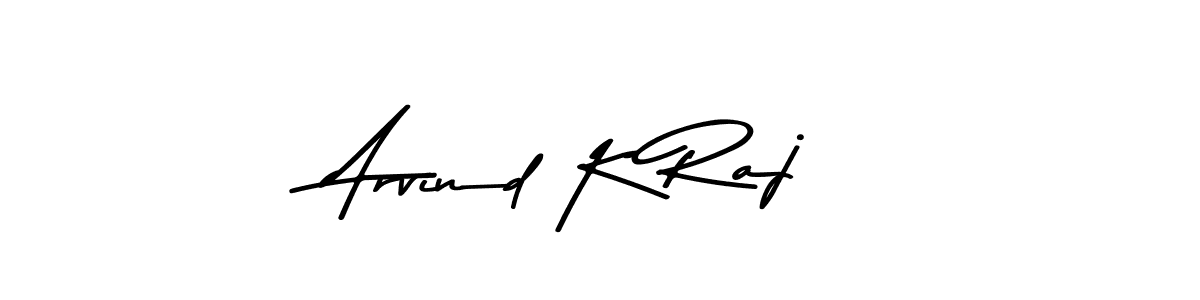 Make a beautiful signature design for name Arvind K Raj. With this signature (Asem Kandis PERSONAL USE) style, you can create a handwritten signature for free. Arvind K Raj signature style 9 images and pictures png