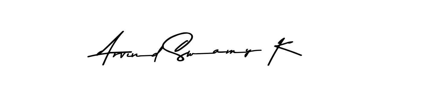 Create a beautiful signature design for name Arvind Swamy K. With this signature (Asem Kandis PERSONAL USE) fonts, you can make a handwritten signature for free. Arvind Swamy K signature style 9 images and pictures png