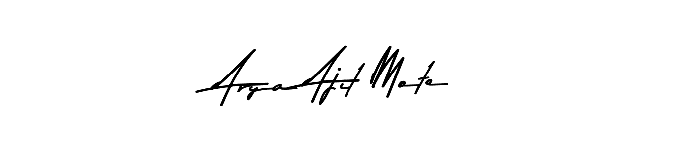 Make a beautiful signature design for name Arya Ajit Mote. With this signature (Asem Kandis PERSONAL USE) style, you can create a handwritten signature for free. Arya Ajit Mote signature style 9 images and pictures png