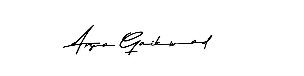 Make a beautiful signature design for name Arya Gaikwad. With this signature (Asem Kandis PERSONAL USE) style, you can create a handwritten signature for free. Arya Gaikwad signature style 9 images and pictures png