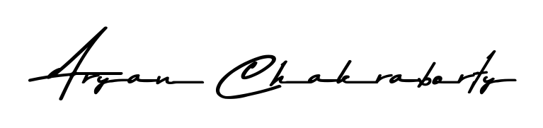Create an unforgettable impression when signing with Aryan Chakraborty name styled in Asem Kandis PERSONAL USE typography. 100% free online generator. Aryan Chakraborty signature style 9 images and pictures png
